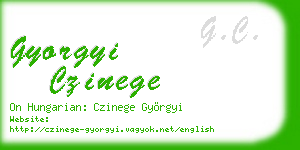 gyorgyi czinege business card