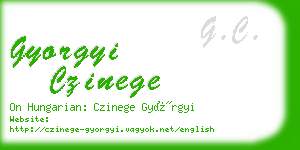 gyorgyi czinege business card